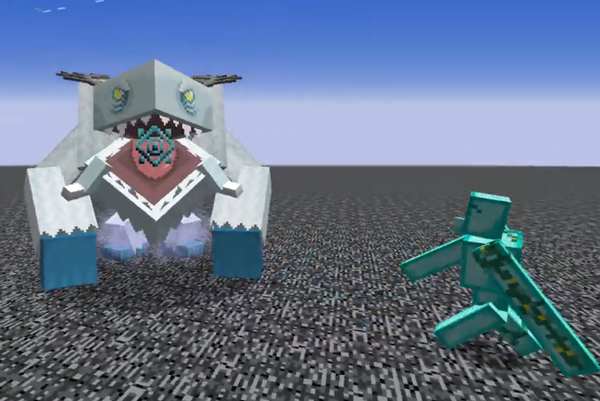 我的世界 这款mod有众多新boss 用钻石傀儡去挑战 结果玩家懵了 腾讯新闻