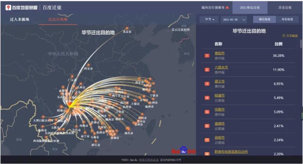 百度地图春运迁徙大数据映射出一个融合的中国经济