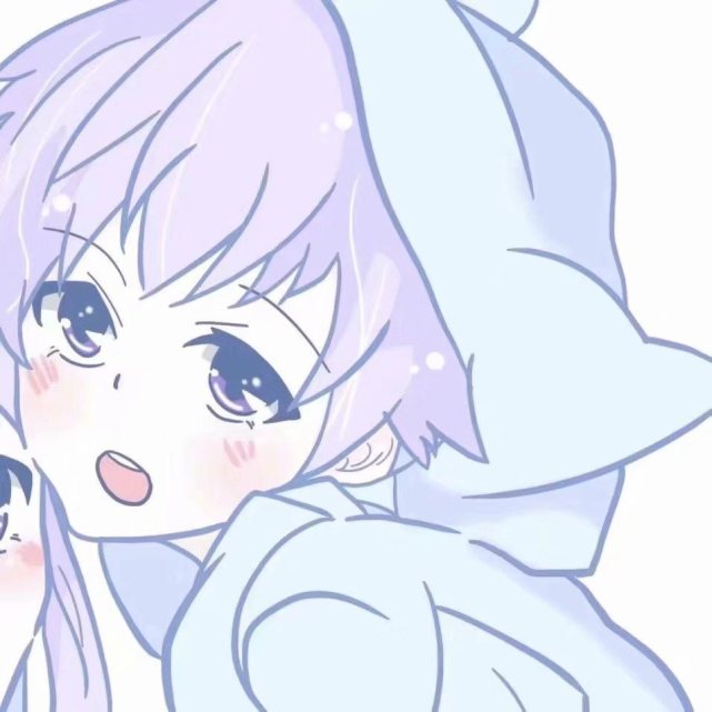 小可爱动漫情头对着浪漫的月亮说晚安