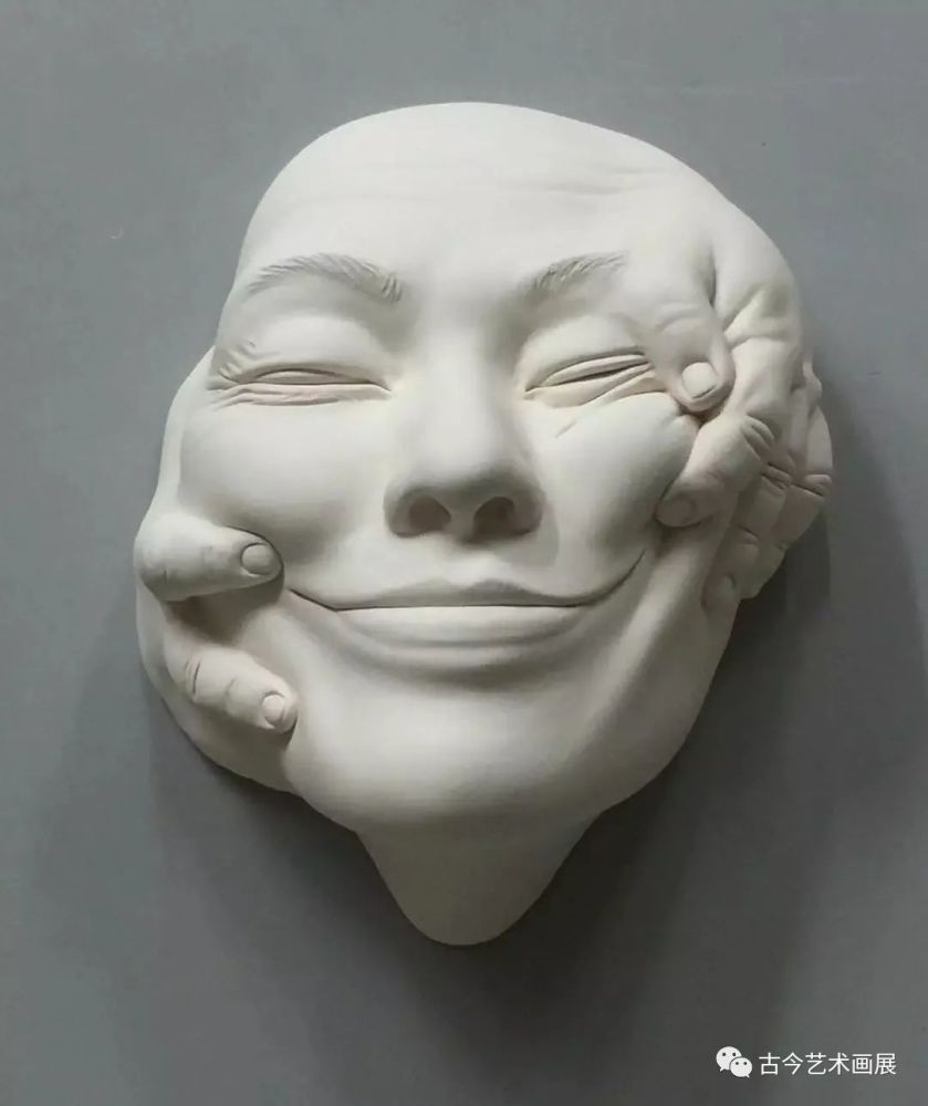 johnsontsang人脸精彩陶瓷雕塑