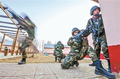 武警第一机动总队某支队开展练兵备战