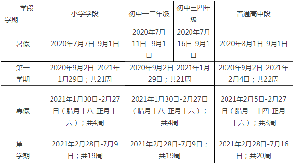 山東省中小學放假開學時間安排淄博的日期定了