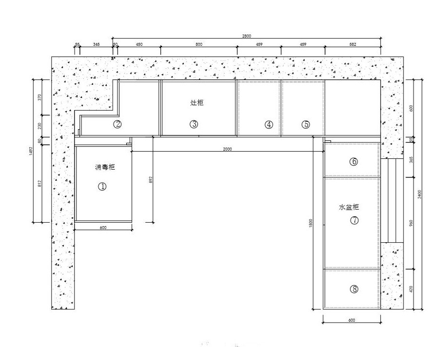 例如在同等戶型及面積的廚房當中,u型佈局的面積要比l型大出30%.