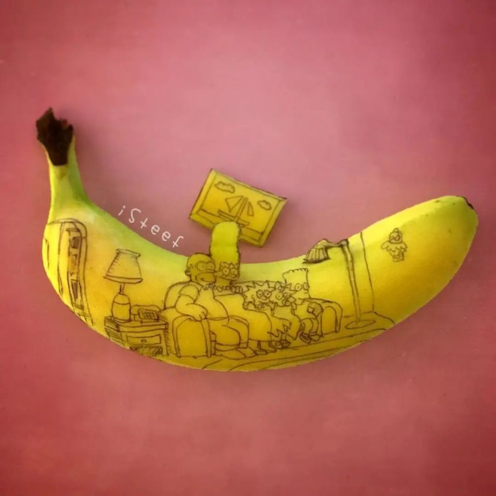 水煮香蕉画作图片图片
