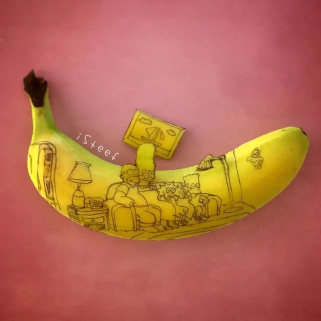 香蕉不仅可以吃,还能这么玩,充满趣味的香蕉画,你也能学会
