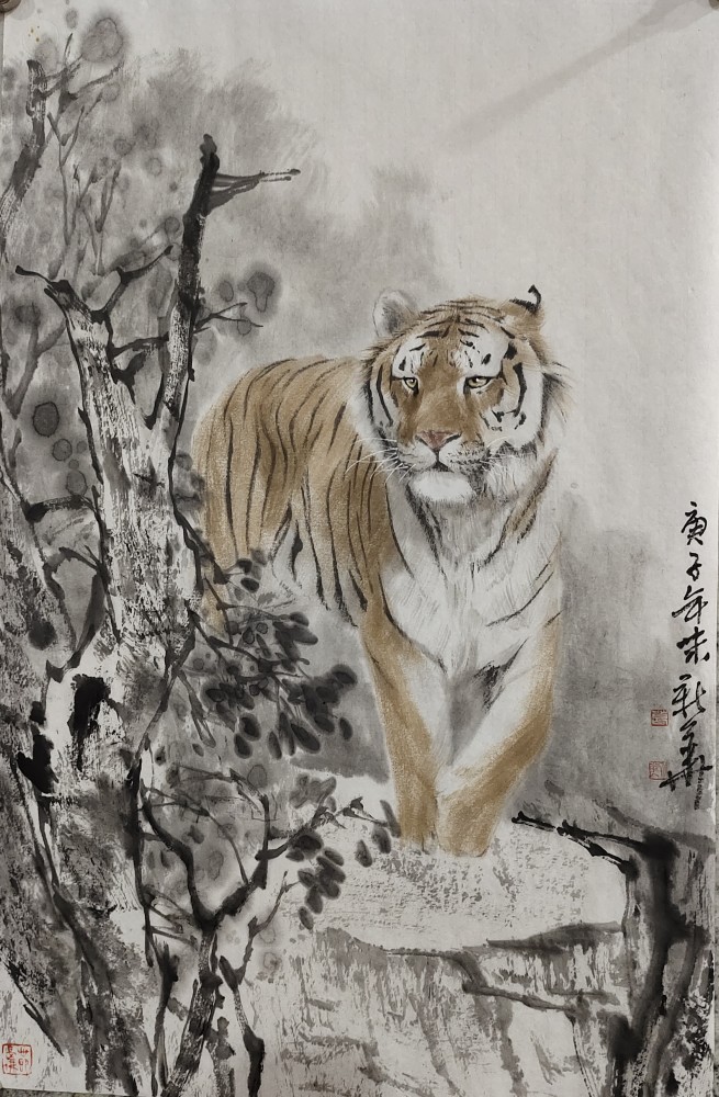 当代画虎名家——葛新华 画虎的意趣性