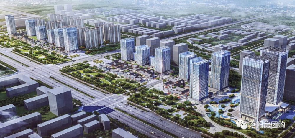 这是万科入驻洛阳的第一个项目,下沉式中央广场,万科系精装修也是逼格