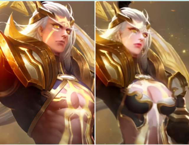 王者荣耀 当男英雄变成女英雄后 李白比李信美多了
