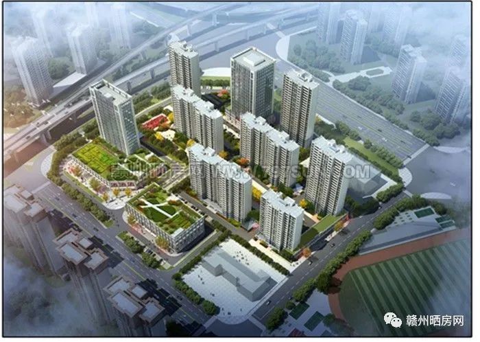 赣州嘉福尚江府旁带商业综合体小区,计划2022年竣工