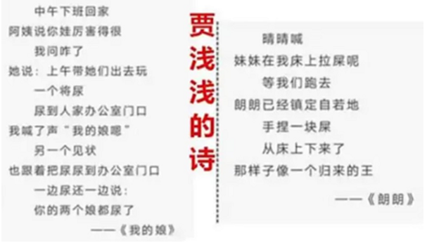 女博士贾浅浅 创作的诗歌作品不如小学生 没有对比就没有伤害 腾讯网