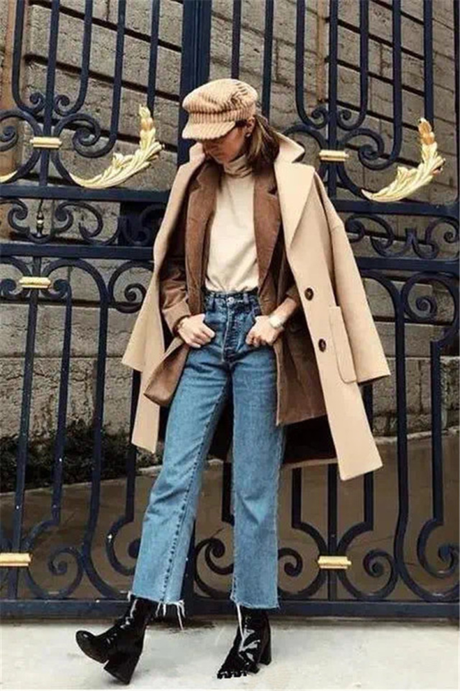 2021流行这样穿卫衣短靴搭风衣西装气质又高级值得借鉴