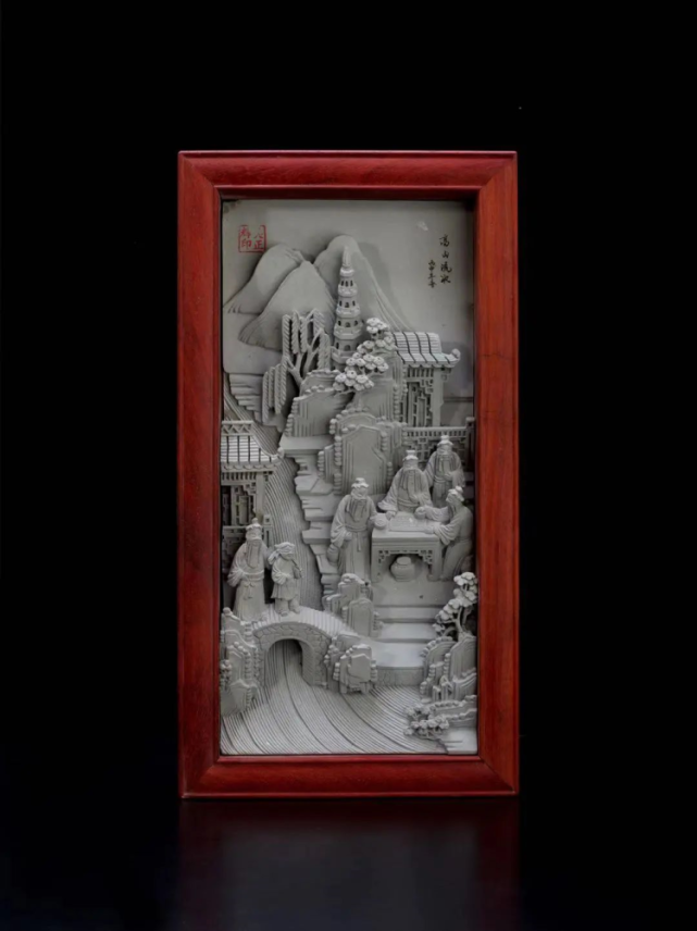 砖雕大师吴正辉作品《丰收图》入库