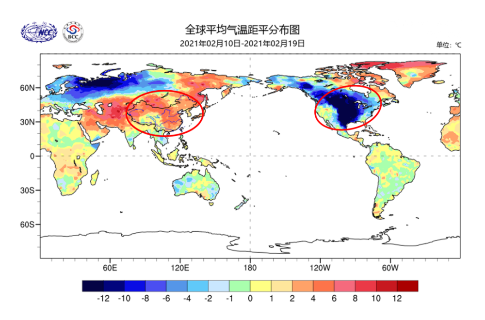 全球冬季气温分布图图片