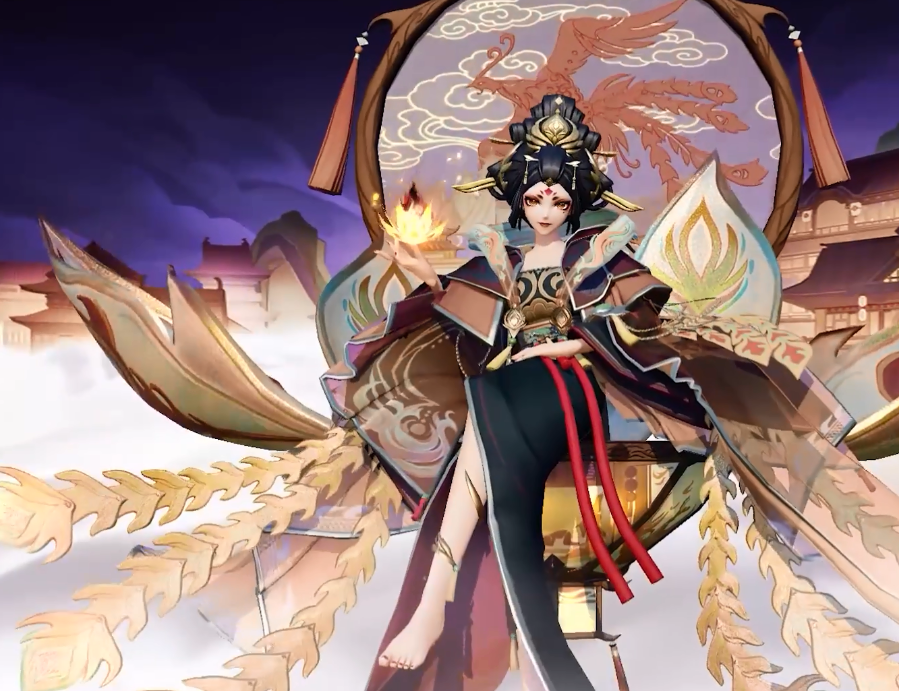 决战平安京阎魔新皮肤冥昼炎宵建模特效详解四十米大长腿的女皇