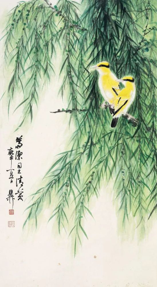 九位名家画笔下的春柳婀娜多姿春风拂面