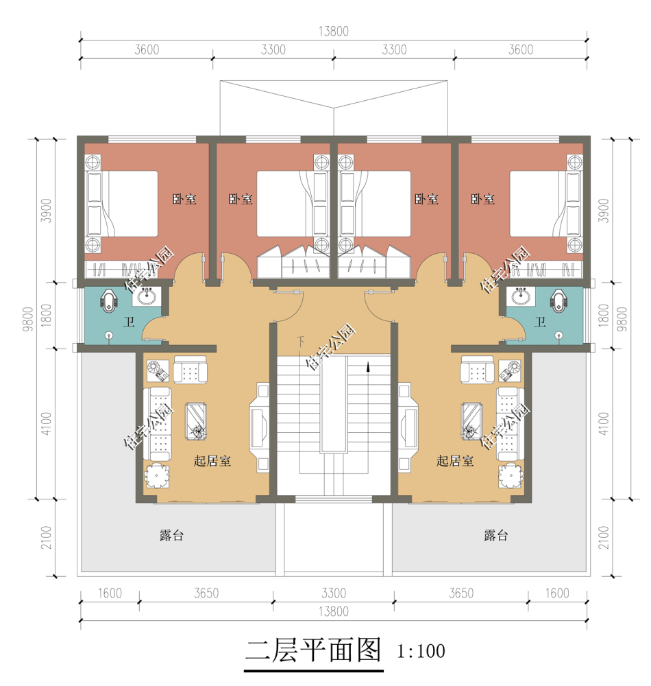 架空层父母住双拼房兄弟住农村建栋139米的双拼房可好