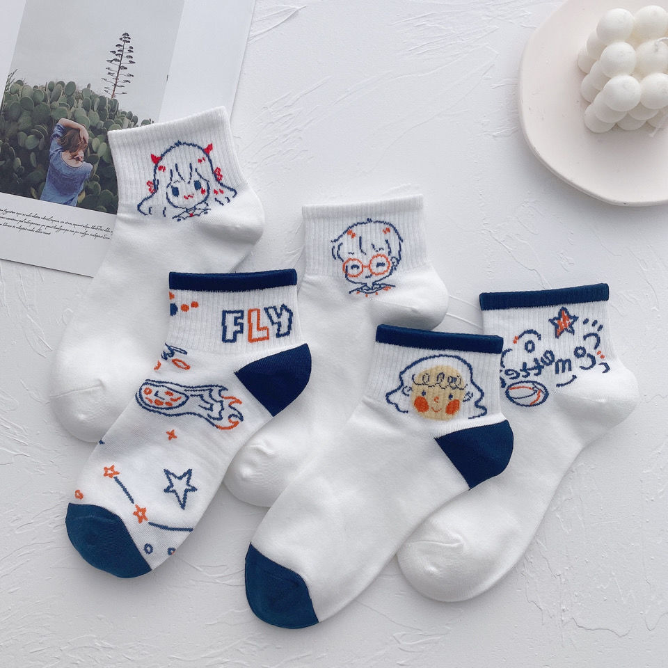 学生党蓝色系袜子和你的鞋子配吗耶斯莫拉