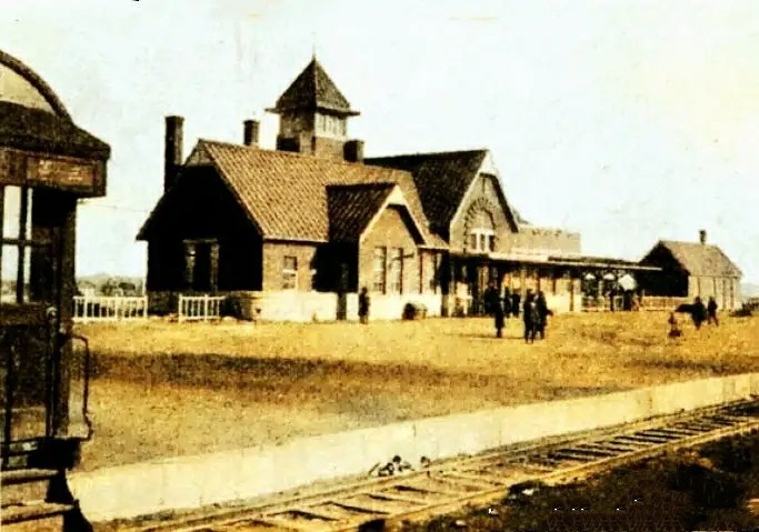 老照片黑龙江黑河市北安街景1939