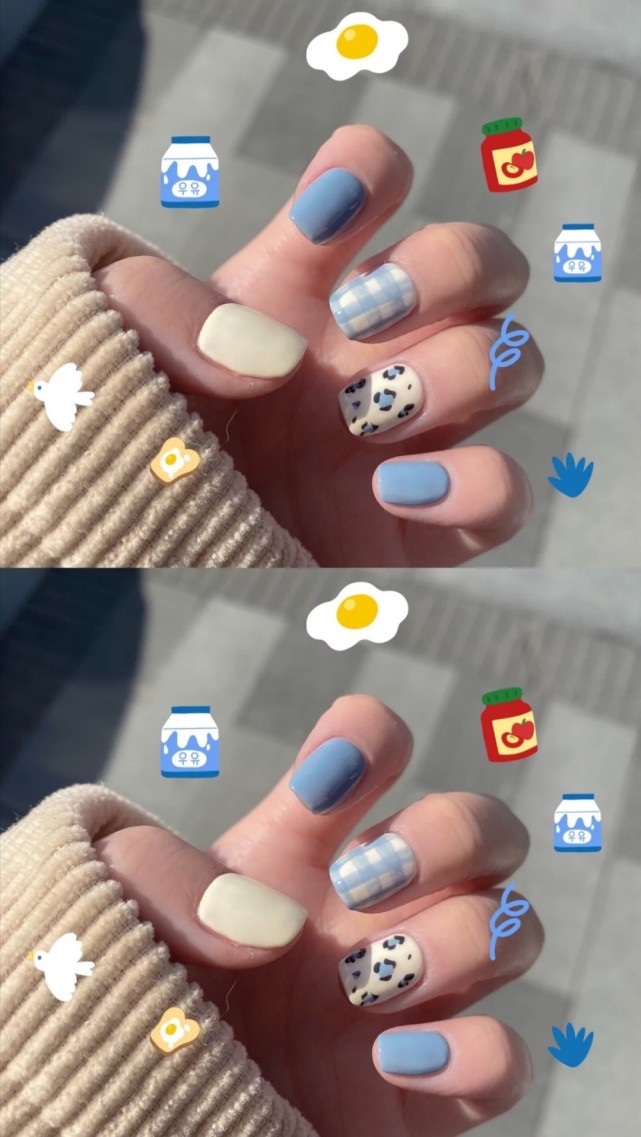 可爱少女短款美甲