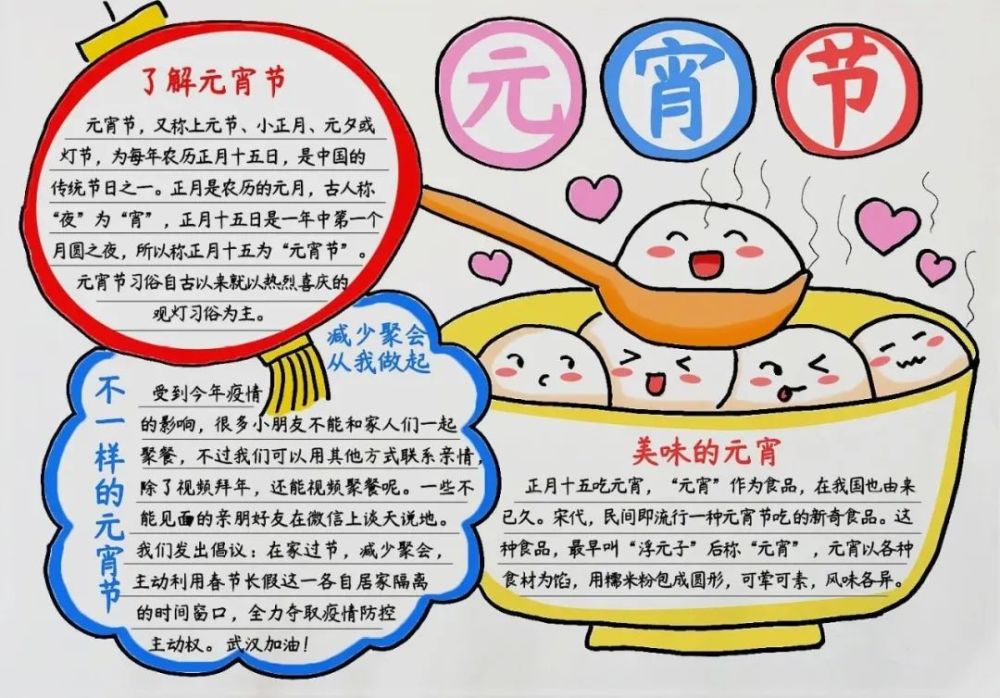 元宵节手抄报精选文字素材手工制作