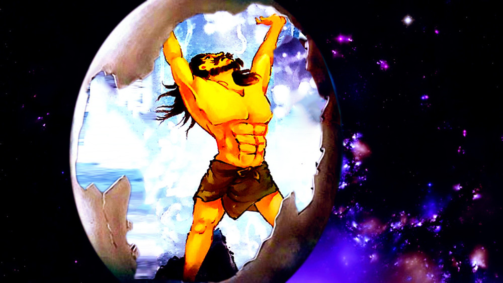 天和地起初像鸡蛋一样是融合在一起的,而盘古一直在鸡蛋里沉睡(难道是