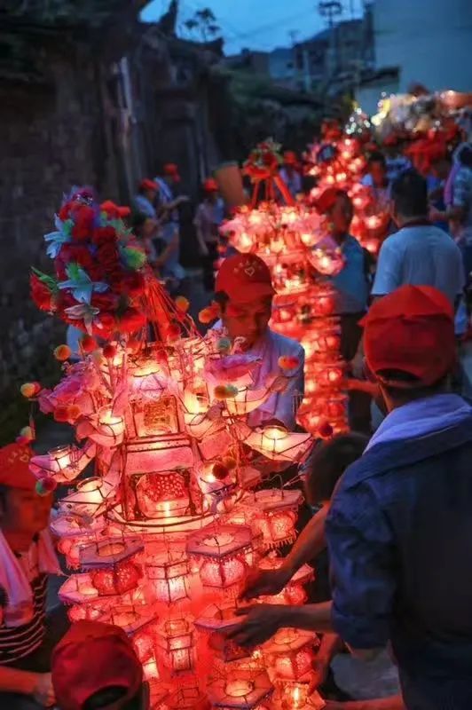 芷溪花燈宣紙彩繪包熱焰玻璃杯盞九十九比如龍燈,宮燈,紗燈,花籃燈