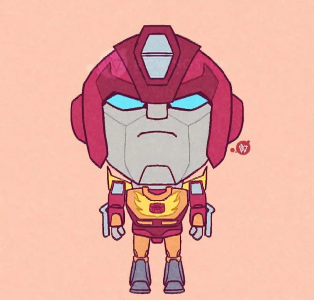 模玩控:《变形金刚》g1动画q版人物插画,震天和擎天柱谁更帅气呢?