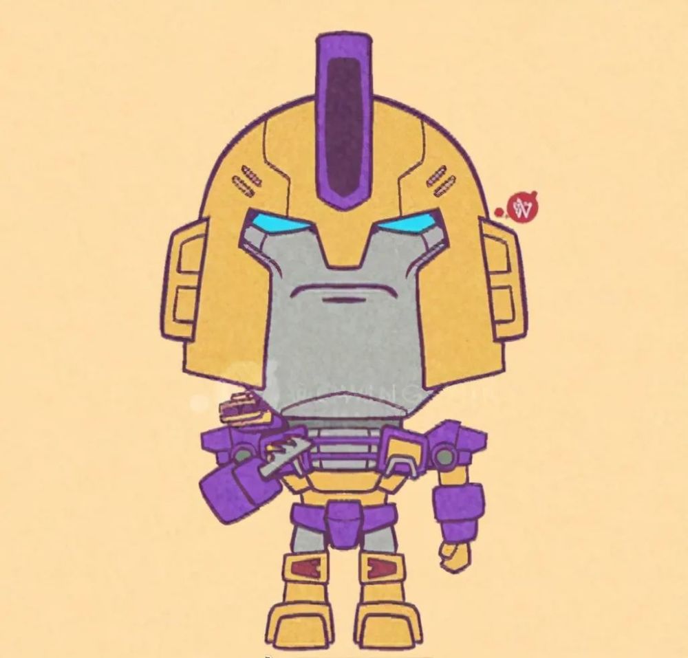 模玩控:《变形金刚》g1动画q版人物插画,震天和擎天柱谁更帅气呢?