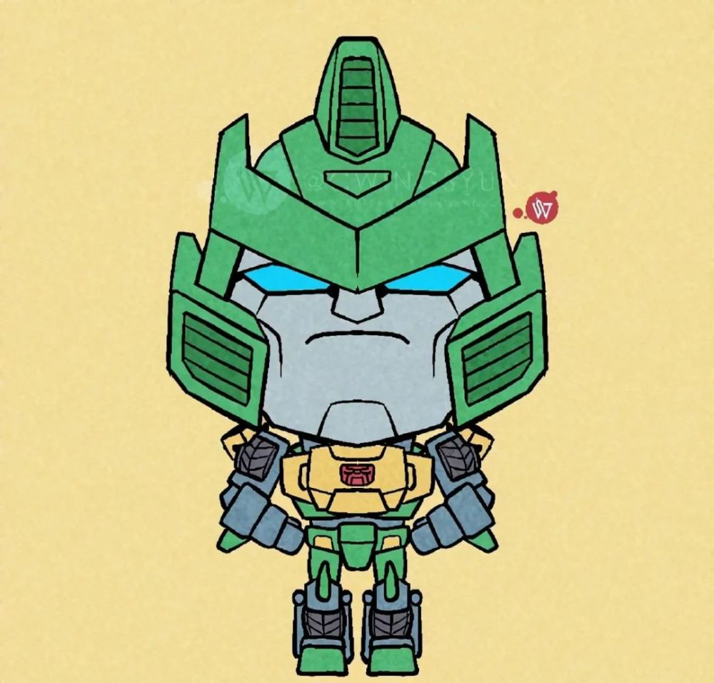 模玩控:《变形金刚》g1动画q版人物插画,震天和擎天柱谁更帅气呢?