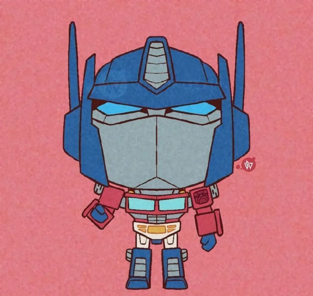 模玩控:《变形金刚》g1动画q版人物插画,震天和擎天柱谁更帅气呢?