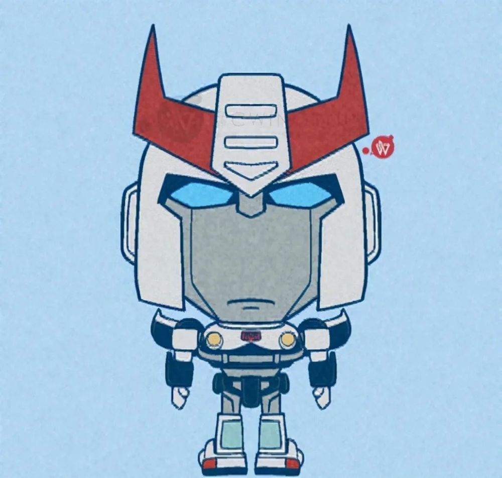 模玩控:《变形金刚》g1动画q版人物插画,震天和擎天柱谁更帅气呢?