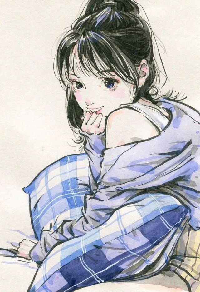 迟迟的速写功底不俗,唯美的素描作品,给人大饱眼福的感觉