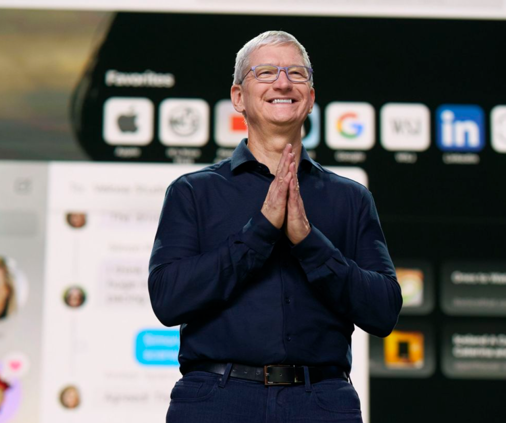 最强打工人库克获得高额年终奖接近8亿人民币