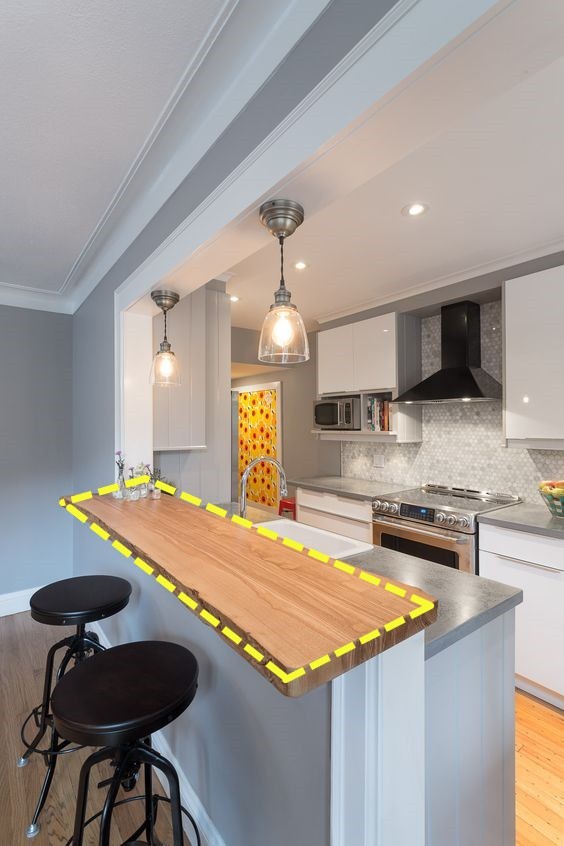 厨房可以做半开放式门洞处往外延伸置物架当隔断又多2㎡空间