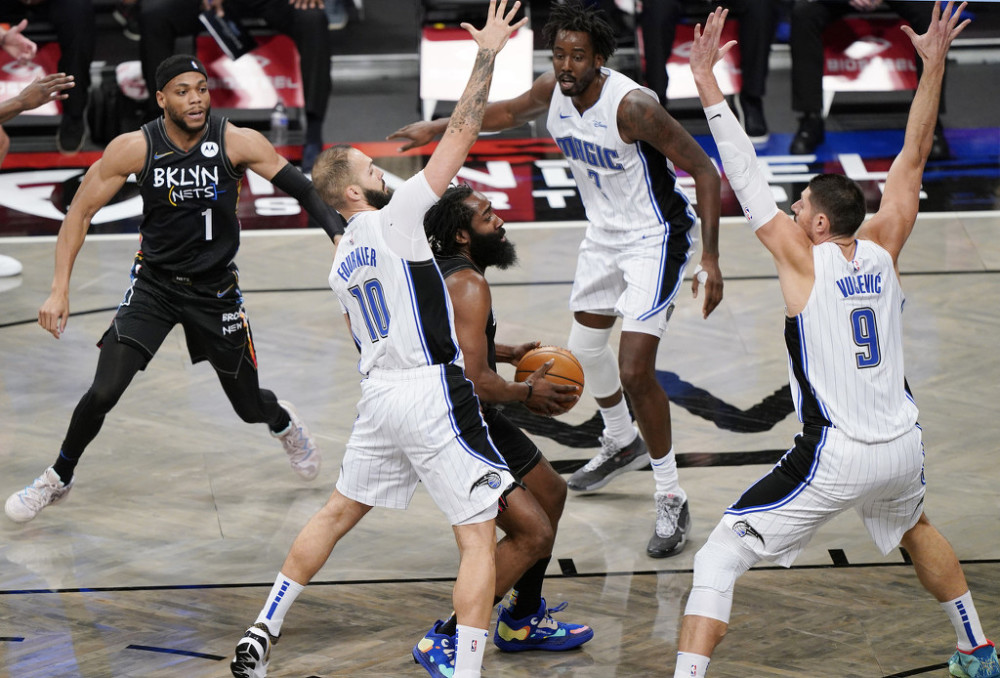 欧文高效279哈登2097篮网擒魔术豪取八连胜