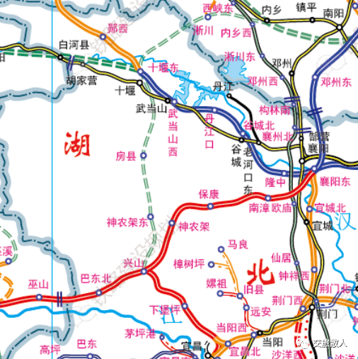 截止2020年12月30日,国家铁路网建设及规划示意图中,十堰至兴山铁路有