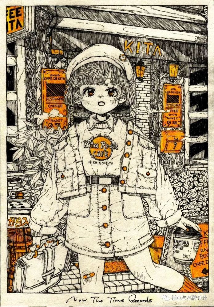 速写本里的超萌咖啡店少女日常,跟她一块去喝咖啡吧!