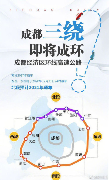 成都三绕年内建成通车