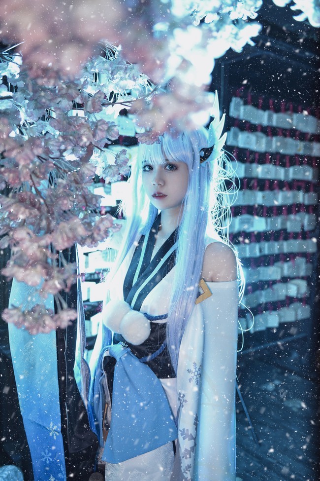 陰陽師雪女原皮膚cosplay