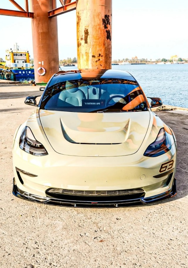 谁说电动车丑?看特斯拉model3低趴改装
