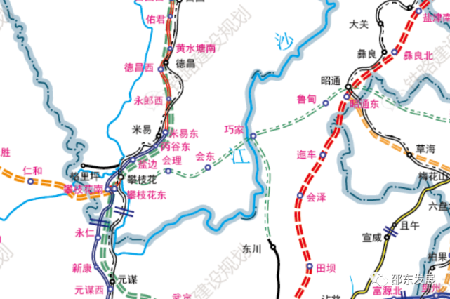 四川攀枝花至昭通鐵路初定設攀枝花會理會東巧家魯甸昭通等站