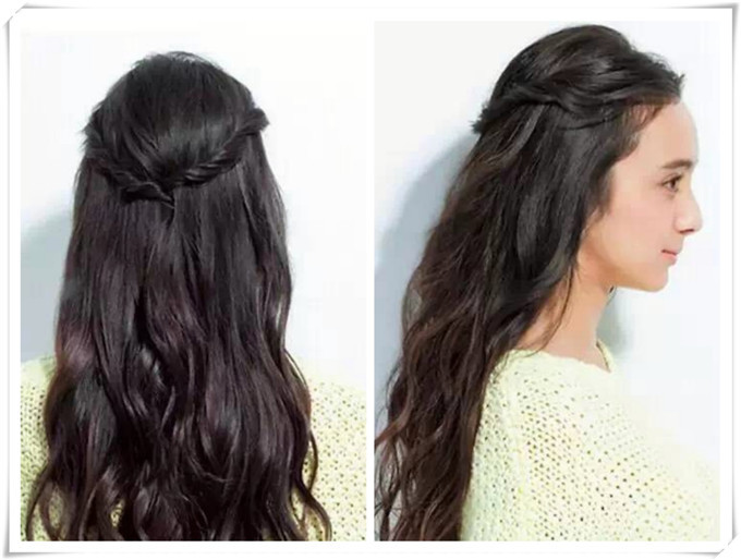 优雅风半编发既然我们把编发类型分为高位和低位,那么紧接着给大家