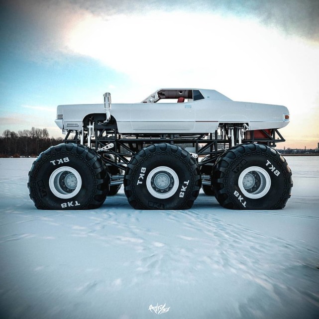 犀利造型福特水星大侯爵豪华怪兽卡车