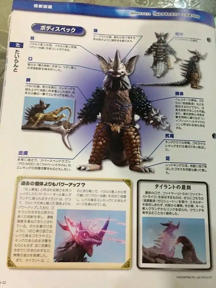 旧昭和时期的最强怪兽合体怪兽泰兰特