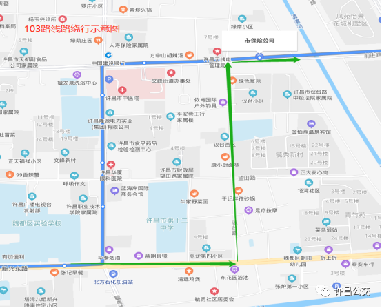今日起,99路,101路,103路这3条公交线路将实施绕行