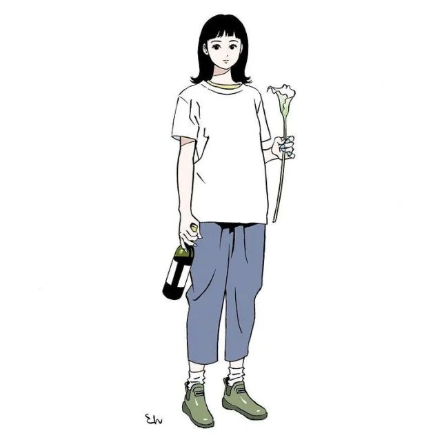 壁纸 漫画家江口寿史笔下的日本少女