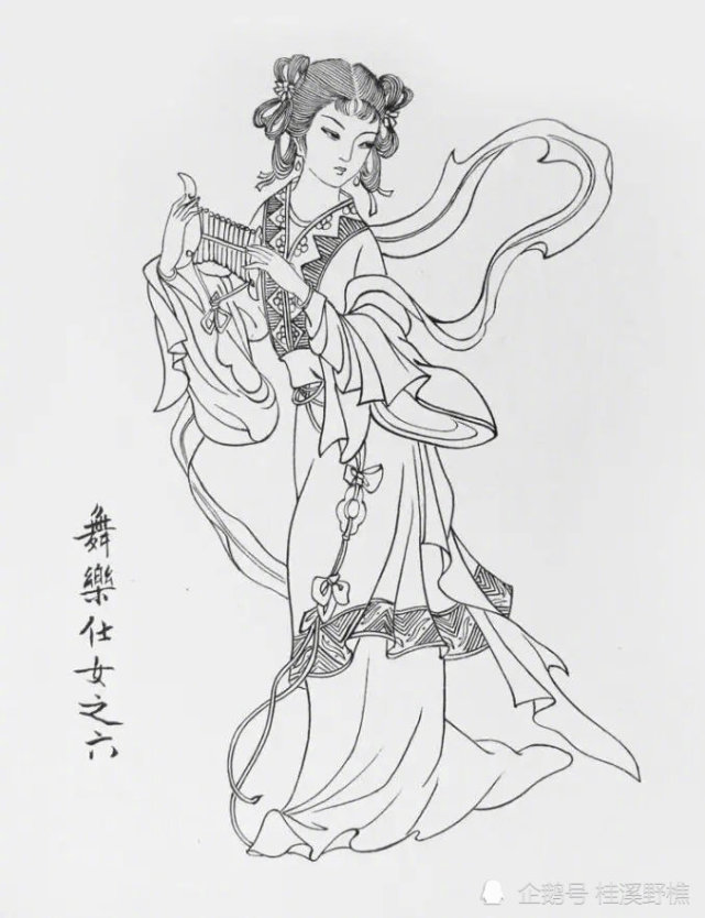 白描仙女线稿很难画?从线条到造型,线稿教你画,初学者收藏学习