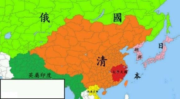 地图上看太平天国仅占一隅