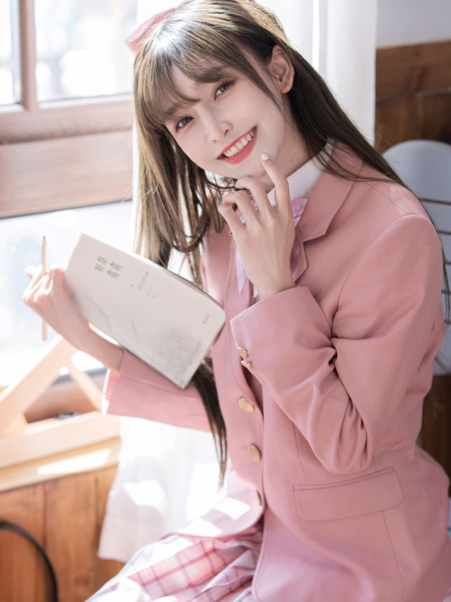 jk制服梦幻粉色搭配做樱花季最美jk