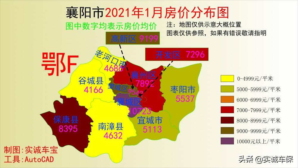 湖北17個市州2021年1月房價分佈圖全在這